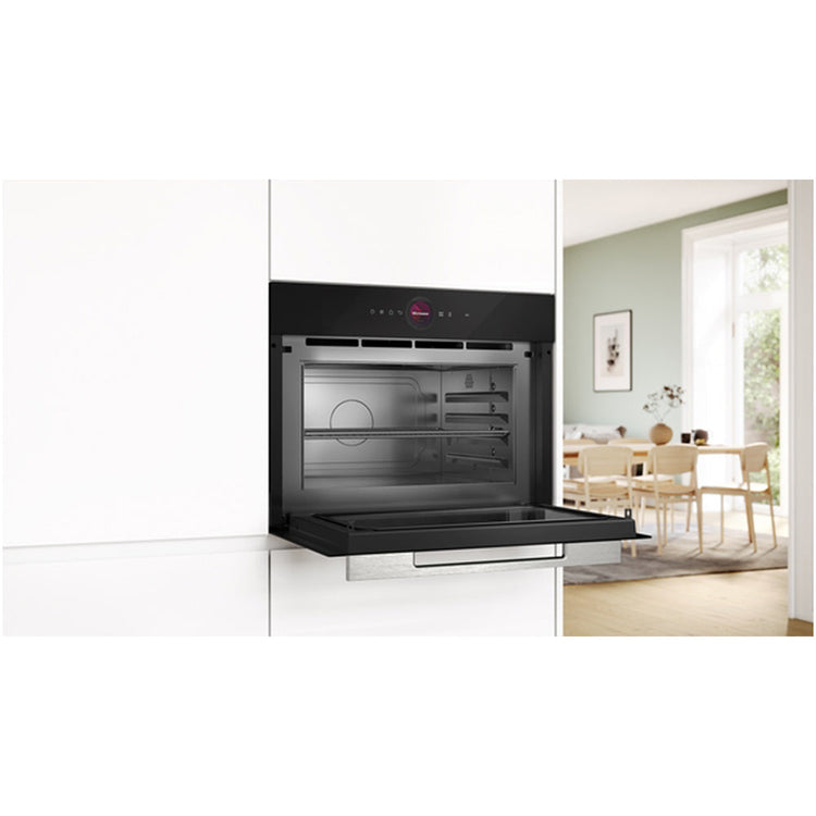 Bosch Series 8 CEG732XB1B Built-In Microwave and Grill 36L 1000W Black