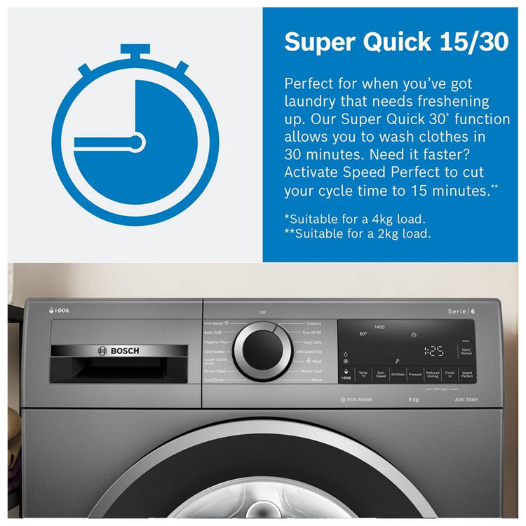 Bosch Series 6 WGG254Z0GB Washing Machine 10kg 1400rpm White