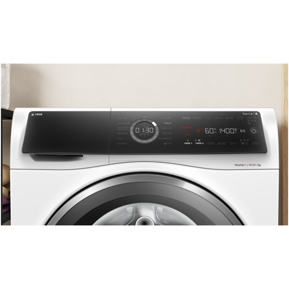Bosch Series 8 WNC25410GB Washer Dryer 10.5kg/6kg 1400rpm White