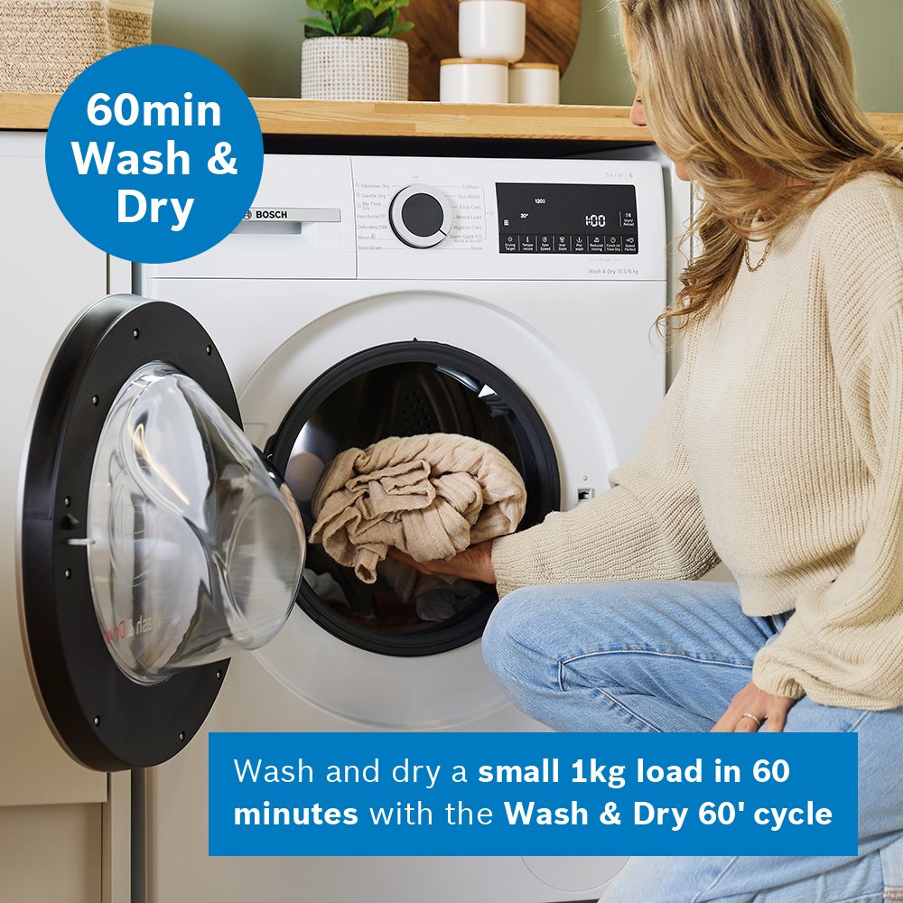 Bosch Series 6 WNG25401GB Washer Dryer 10.5kg 6kg 1400rpm White
