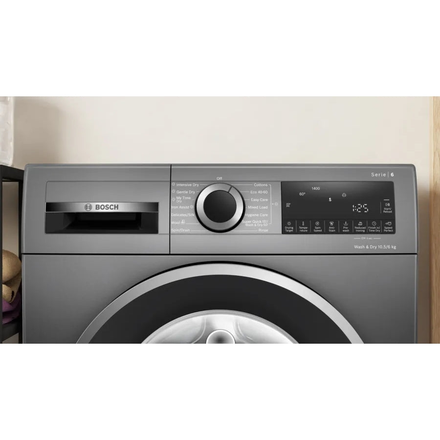 Bosch Series 6 WNG254R1GB Washer Dryer 10.5kg/6kg 1400rpm Graphite