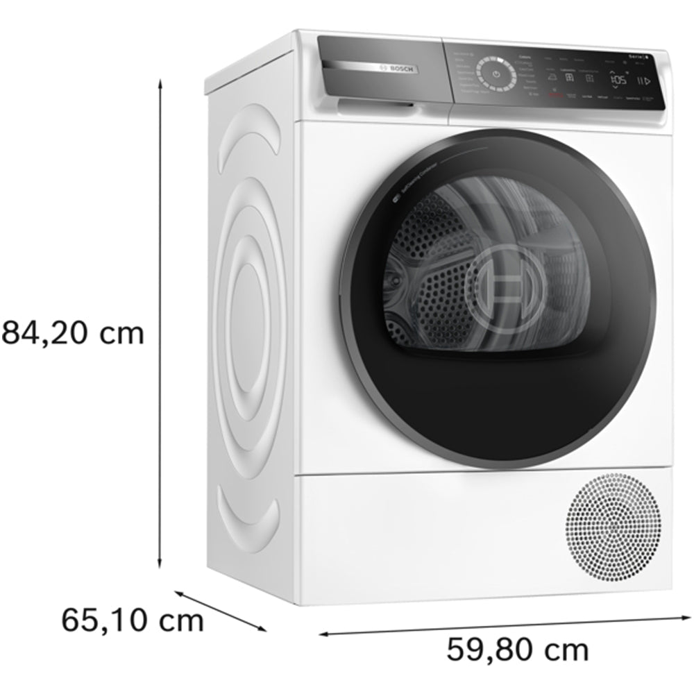 Bosch Series 8 WQB246C9GB Heat Pump Tumble Dryer 9kg White