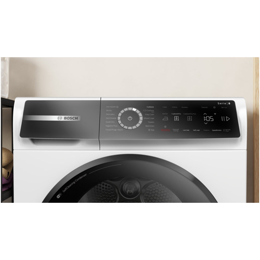 Bosch Series 8 WQB246C9GB Heat Pump Tumble Dryer 9kg White
