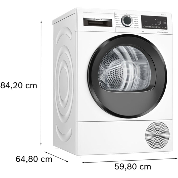 Bosch Series 6 WQG245A0GB Heat Pump Tumble Dryer 9kg White