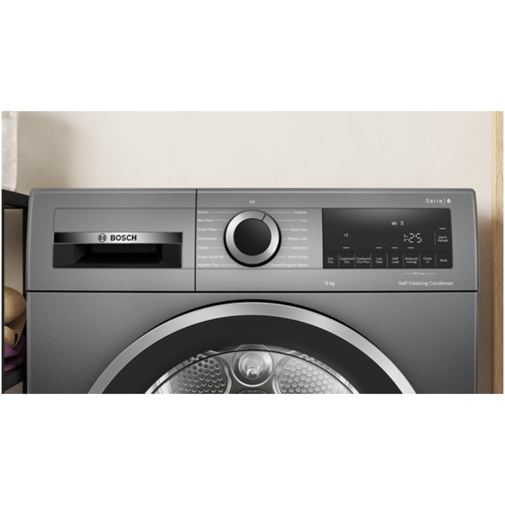 Bosch WQG245R1GB Series 6 Heat Pump Tumble Dryer 9kg Graphite