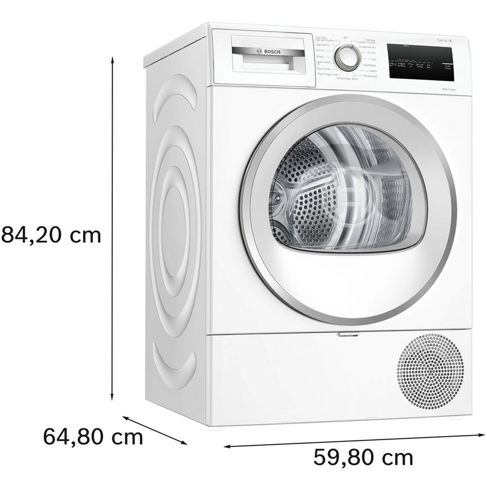 Bosch Series 4 WTH85224GB Heat Pump Tumble Dryer 8kg White