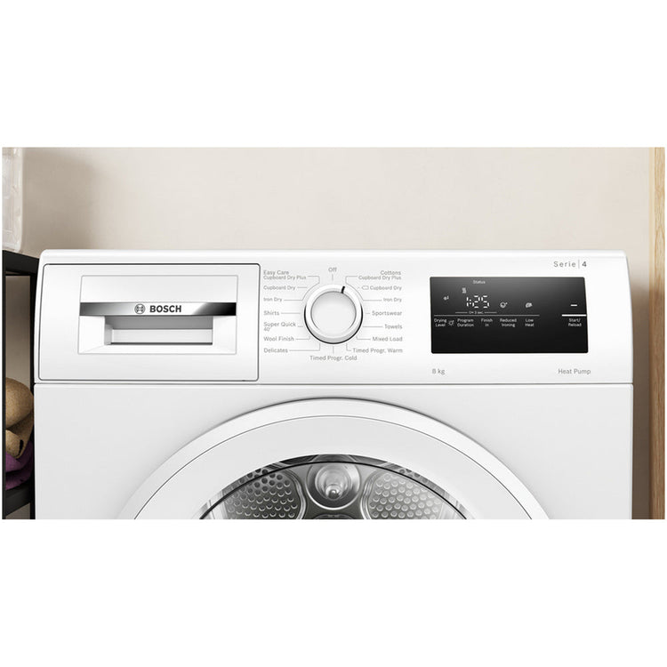 Bosch WTH85225GB Heat Pump Tumble Dryer 8kg White