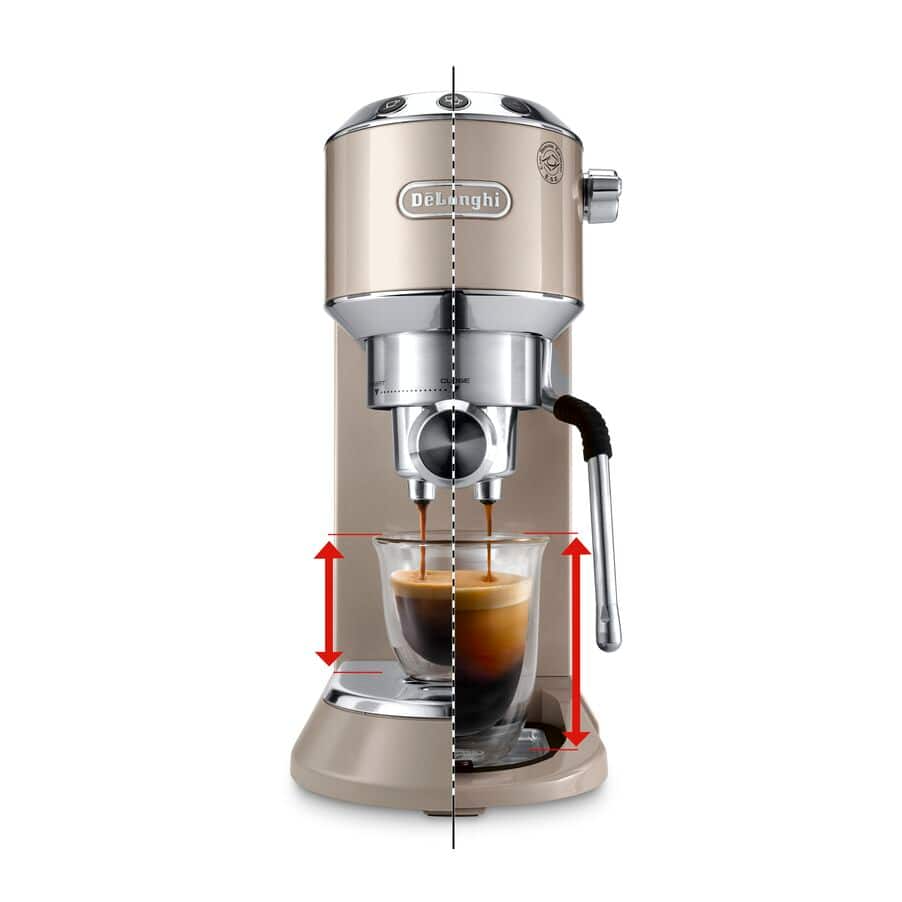 DeLonghi EC885.BG Dedica Arte Manual Espresso Coffee Maker Beige Gold