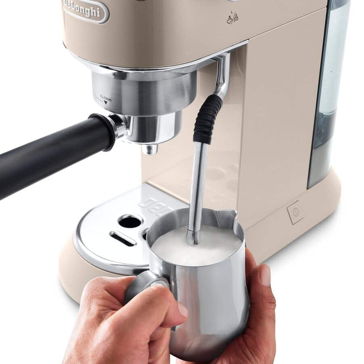 DeLonghi EC885.BG Dedica Arte Manual Espresso Coffee Maker Beige Gold