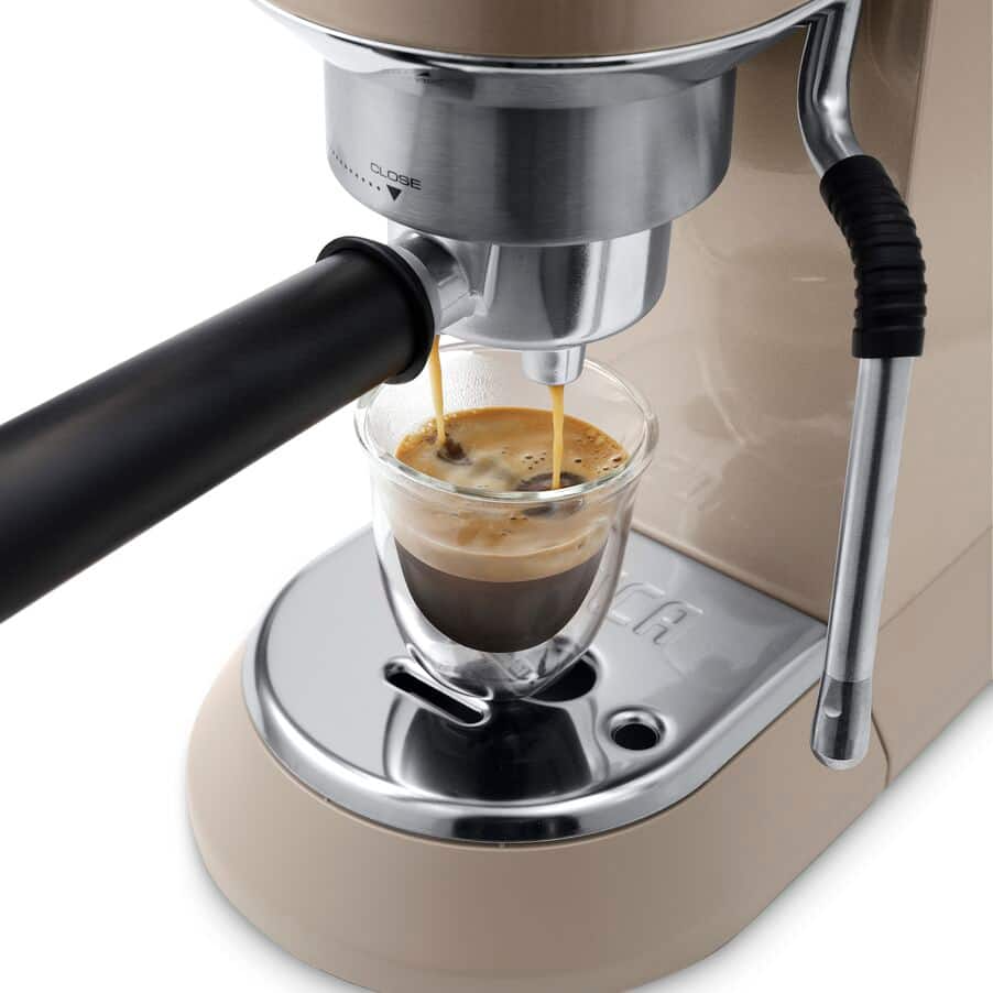 DeLonghi EC885.BG Dedica Arte Manual Espresso Coffee Maker Beige Gold