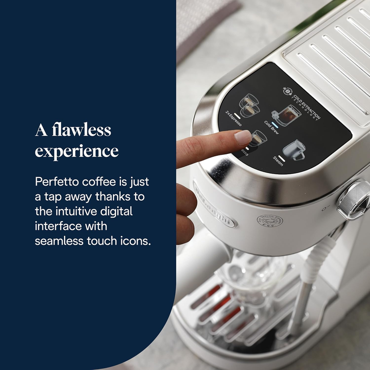 DeLonghi EC890.W Dedica Duo Manual Espresso Coffee Machine White