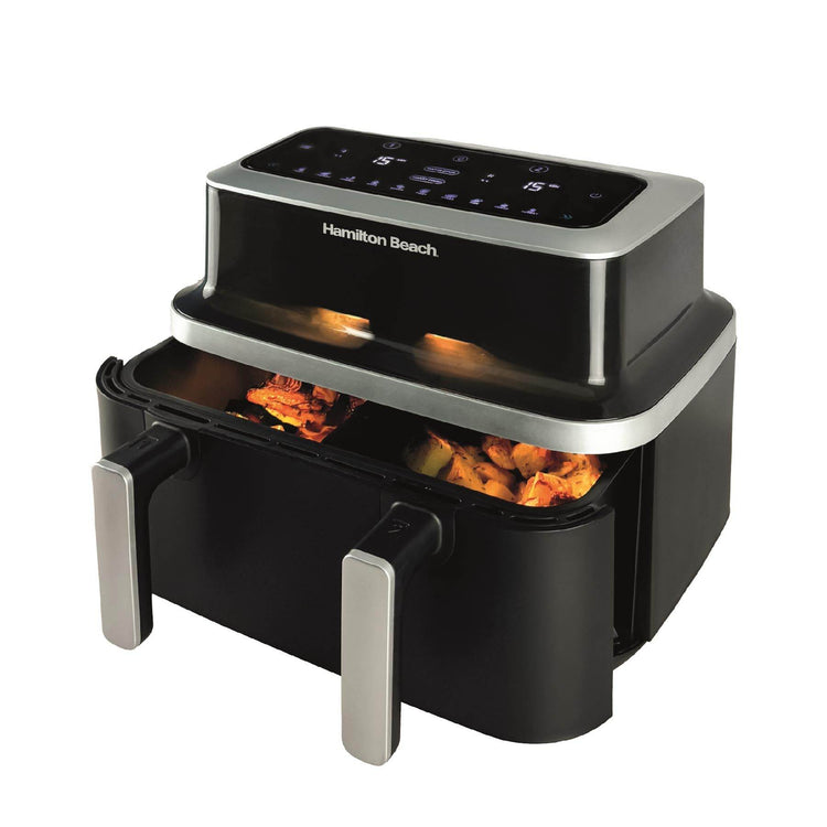 Hamilton Beach HB700VCGS Dual Air Fryer 9L Black