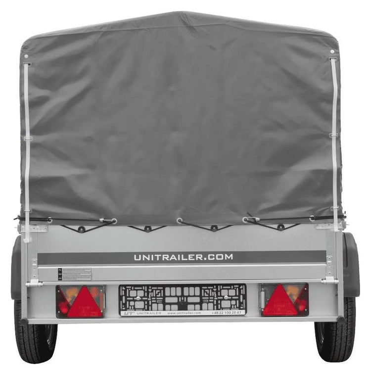 Car trailer GARDEN TRAILER 201 TIPP with support wheel, tarpaulin and high frame