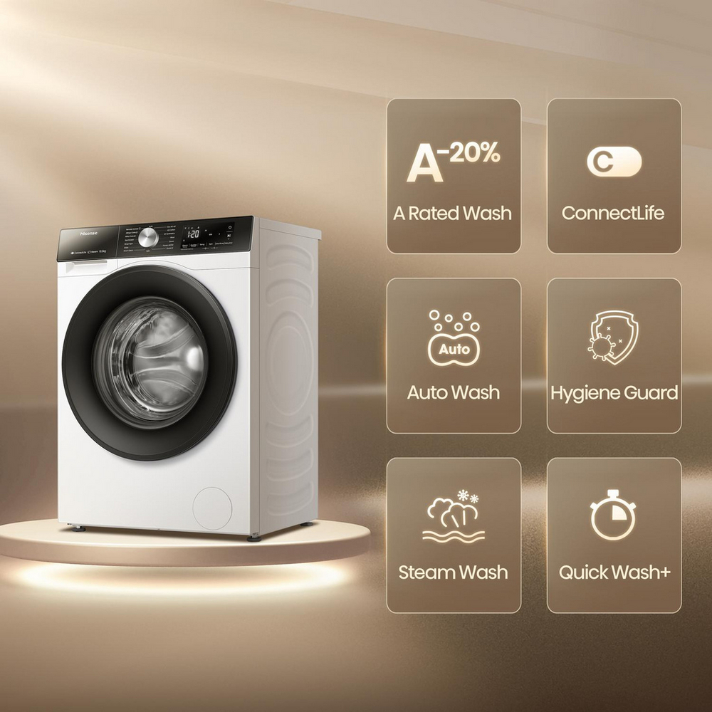 Hisense 3S Series WF3S1043BW3 Washing Machine 10.5kg White