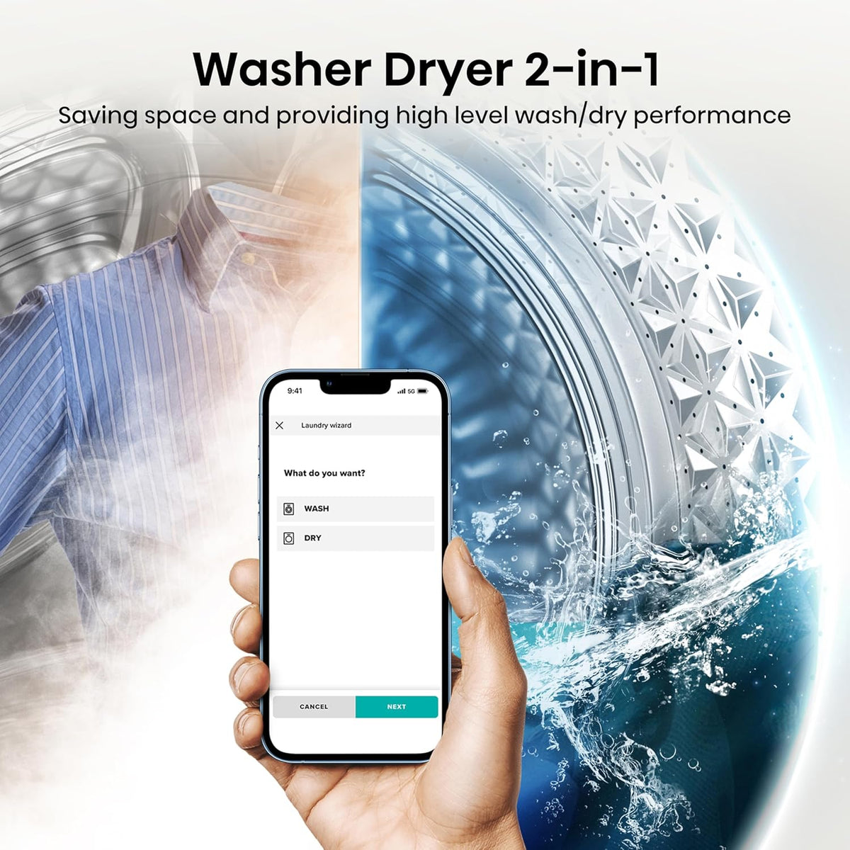 Hisense WD3S8043BW3 Washer Dryer 8kg 5kg 1400rpm White