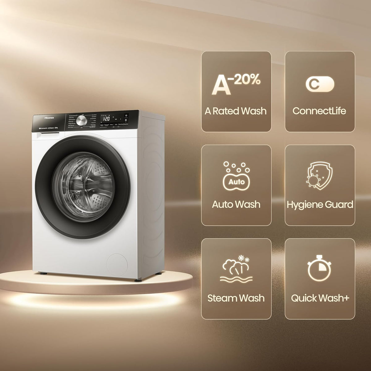 Hisense WD3S8043BW3 Washer Dryer 8kg 5kg 1400rpm White