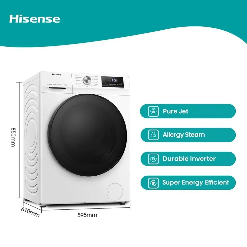 Hisense WFQA1014EVJM 3 Series Washing Machine 10kg 1400rpm White