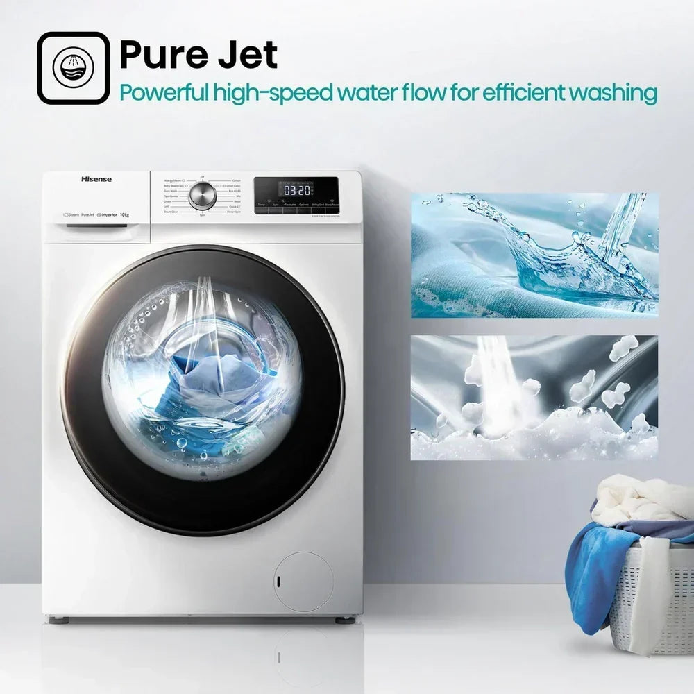 Hisense WFQA1014EVJM 3 Series Washing Machine 10kg 1400rpm White