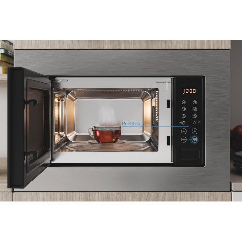 Indesit MWI120GX Built-In Microwave 20L 800W Stainless Steel