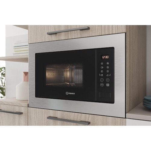 Indesit MWI125GX Built-In Microwave Oven 25L Stainless Steel