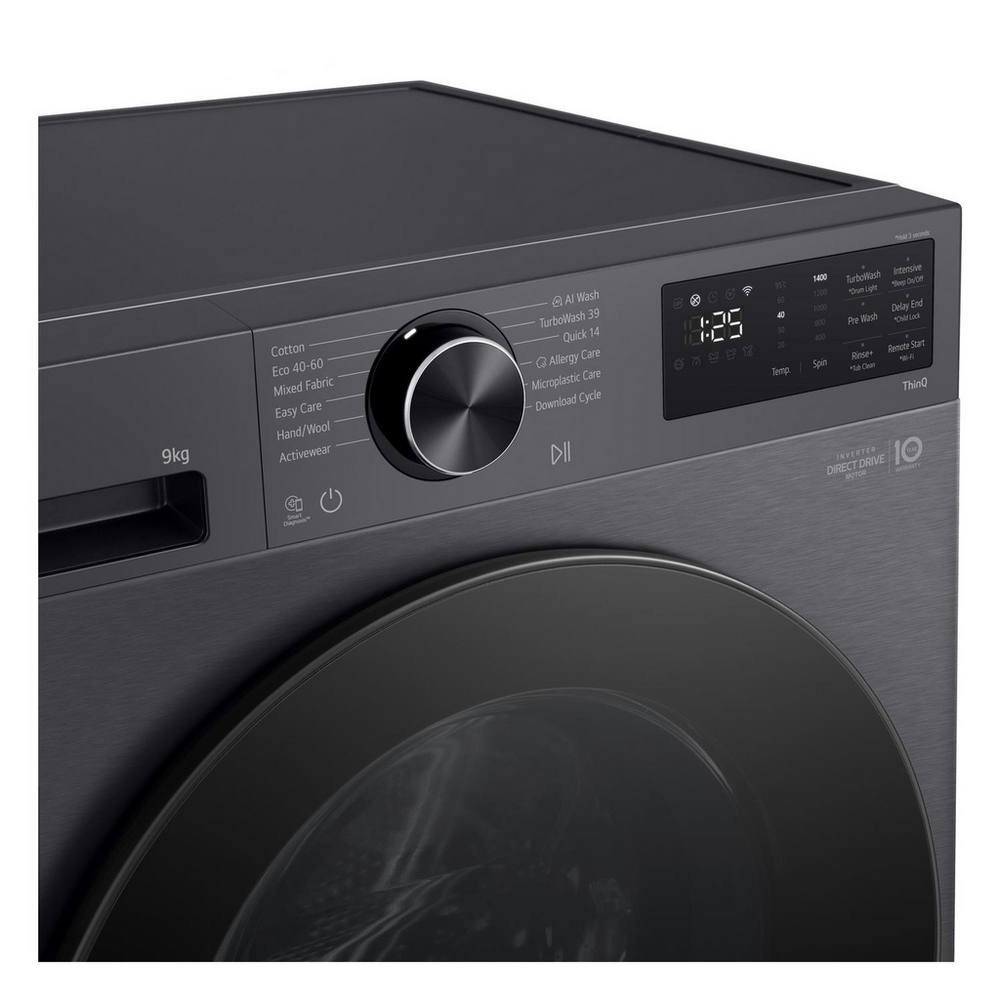 LG F2X50S9TBB Freestanding Washing Machine 9kg 1200rpm Black