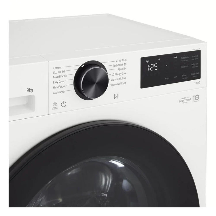 LG F2X50S9TWB VX50 Washing Machine 9kg 1200rpm White