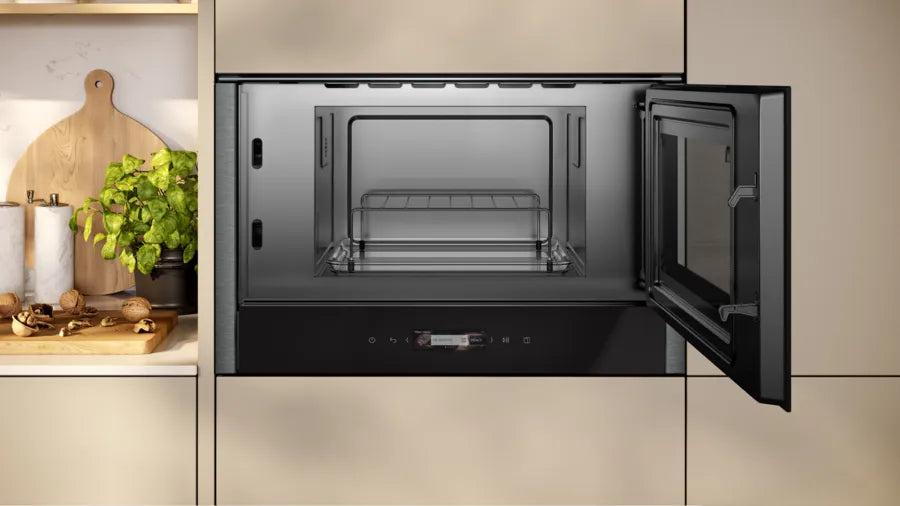 Neff N70 NR4GR31G1B Built-In Microwave Oven with Grill 21L 900W Graphite