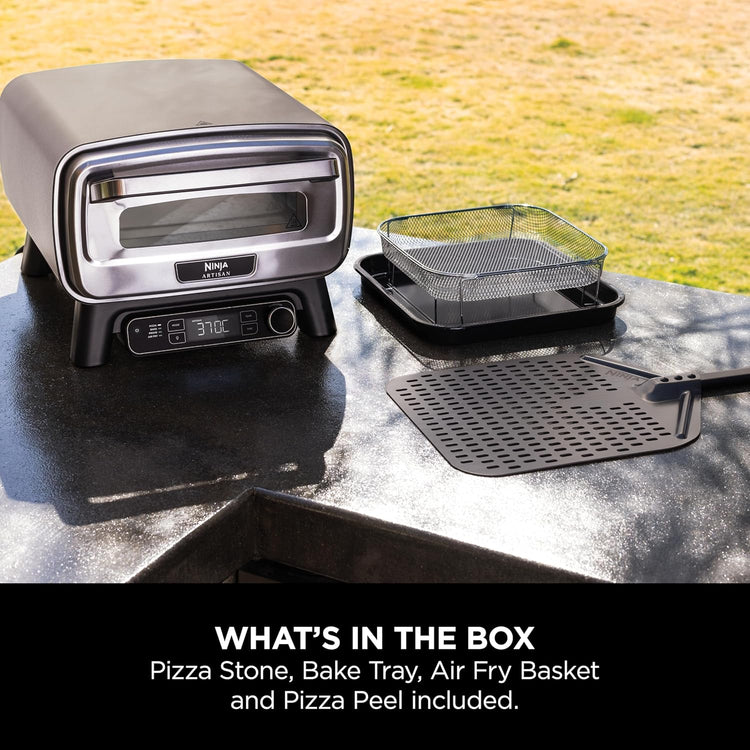 Ninja Artisan MO201UK Electric Outdoor Pizza Oven and Air Fryer Grey