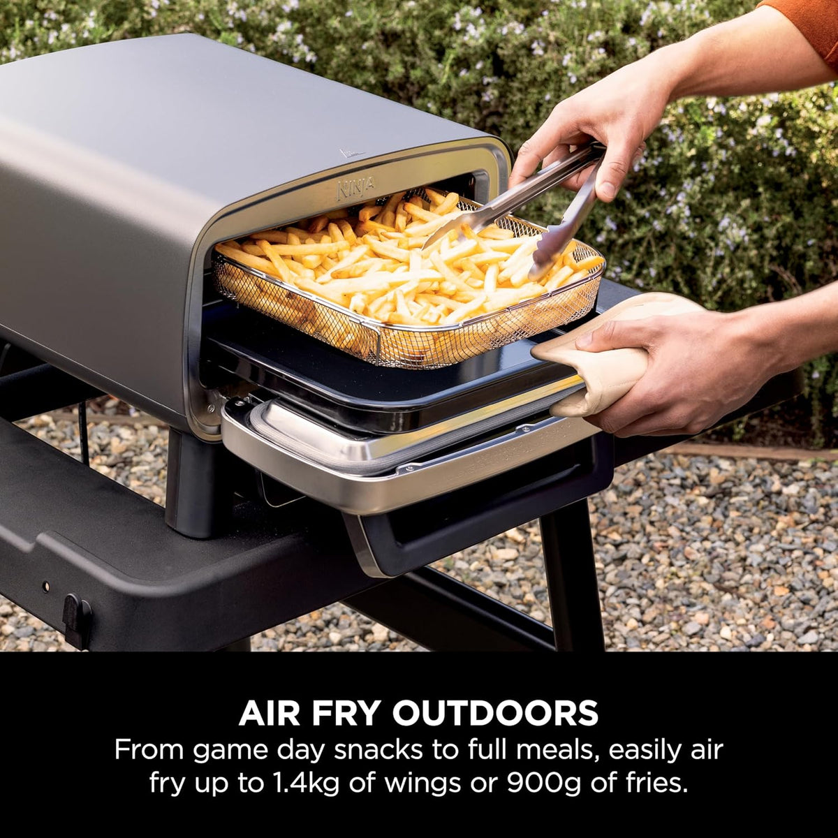 Ninja Artisan MO201UK Electric Outdoor Pizza Oven and Air Fryer Grey