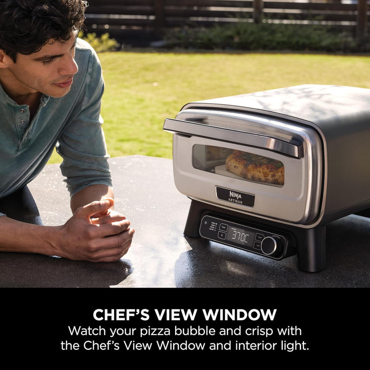 Ninja Artisan MO201UK Electric Outdoor Pizza Oven and Air Fryer Grey