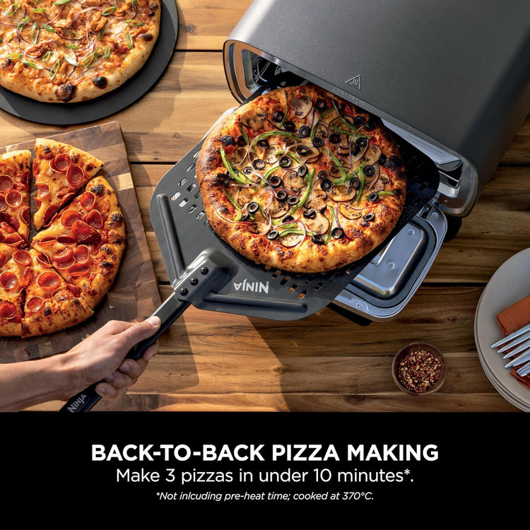Ninja Artisan MO201UK Electric Outdoor Pizza Oven and Air Fryer Grey