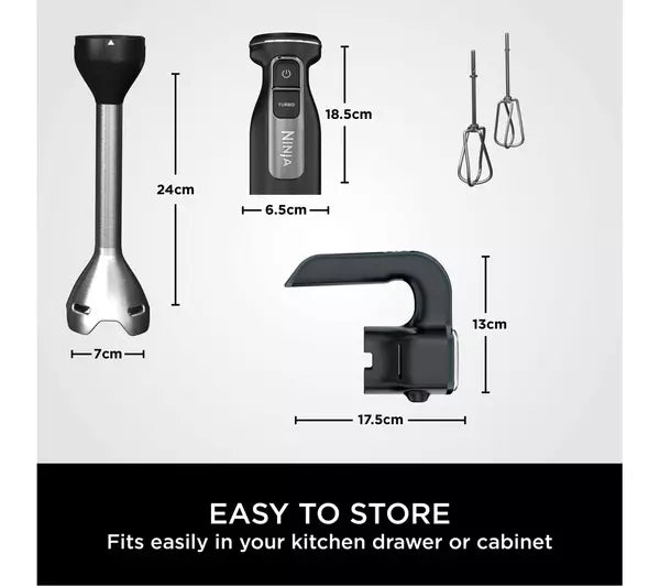 Ninja Foodi CI090UK Hand Blender & Mixer 850W Black