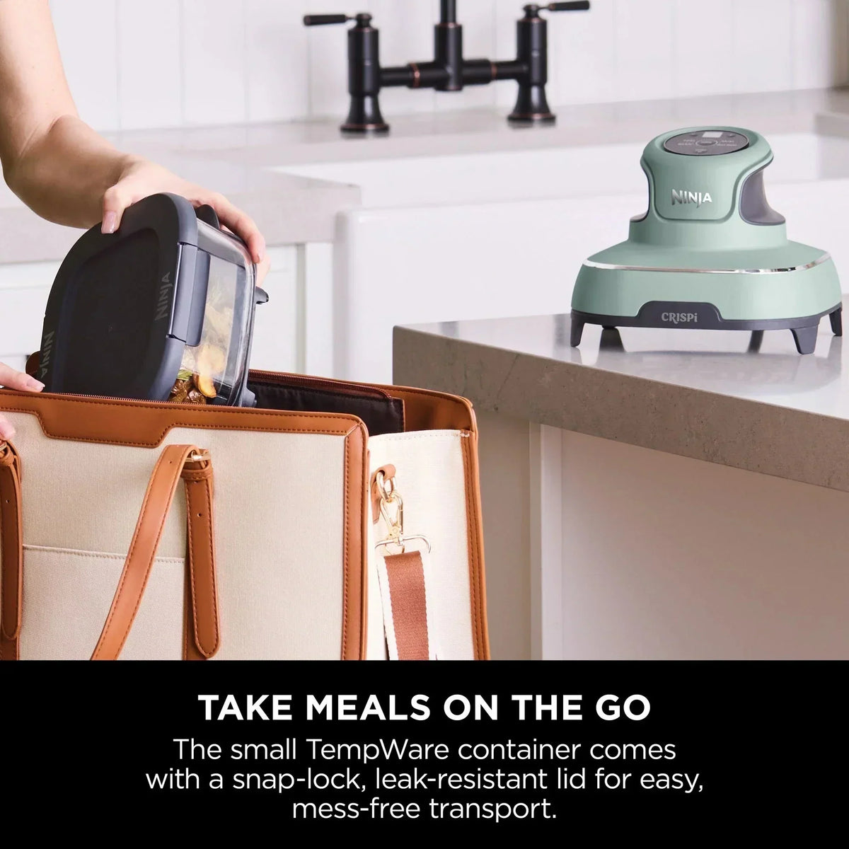 Ninja CRISPi FN101UKSG 4-in-1 Portable Glass Air Fryer 1700W Sage
