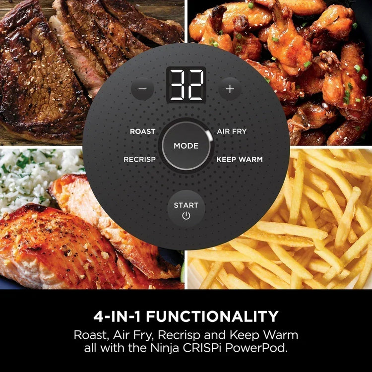 Ninja CRISPi FN101UKSG 4-in-1 Portable Glass Air Fryer 1700W Sage