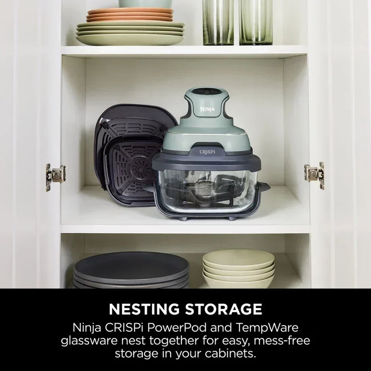 Ninja CRISPi FN101UKSG 4-in-1 Portable Glass Air Fryer 1700W Sage