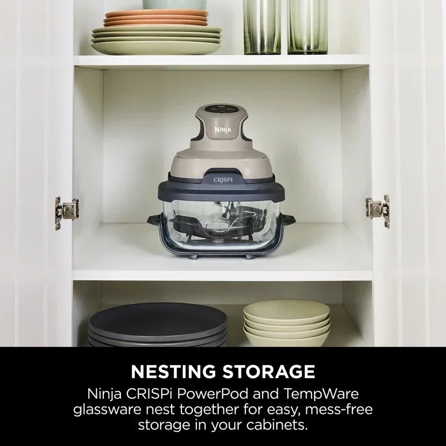 Ninja CRISPi FN101UKST 4-in-1 Glass Air Fryer 1700W Stone