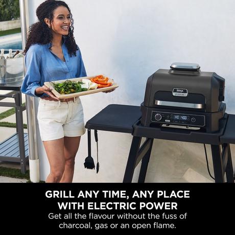 Ninja OG850UK Woodfire Pro XL Electric BBQ Grill & Smoker Black