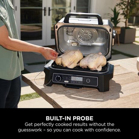 Ninja OG850UK Woodfire Pro XL Electric BBQ Grill & Smoker Black