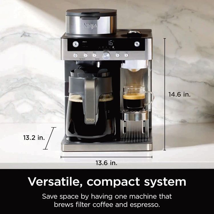 Ninja CFN802UK Prestige Dualbrew Coffee Machine 1.8L Black