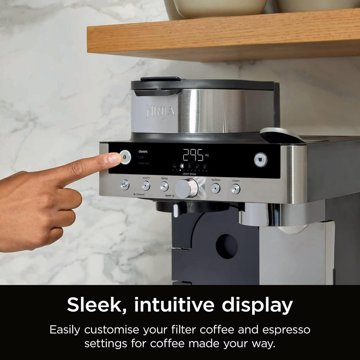 Ninja CFN802UK Prestige Dualbrew Coffee Machine 1.8L Black
