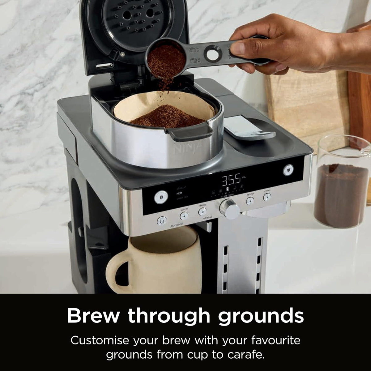 Ninja CFN802UK Prestige Dualbrew Coffee Machine 1.8L Black