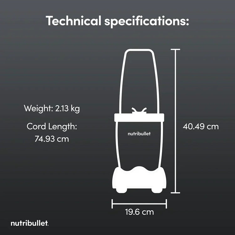 Nutribullet 900 Series 2775 Portable Blender 900W 0.9L Grey