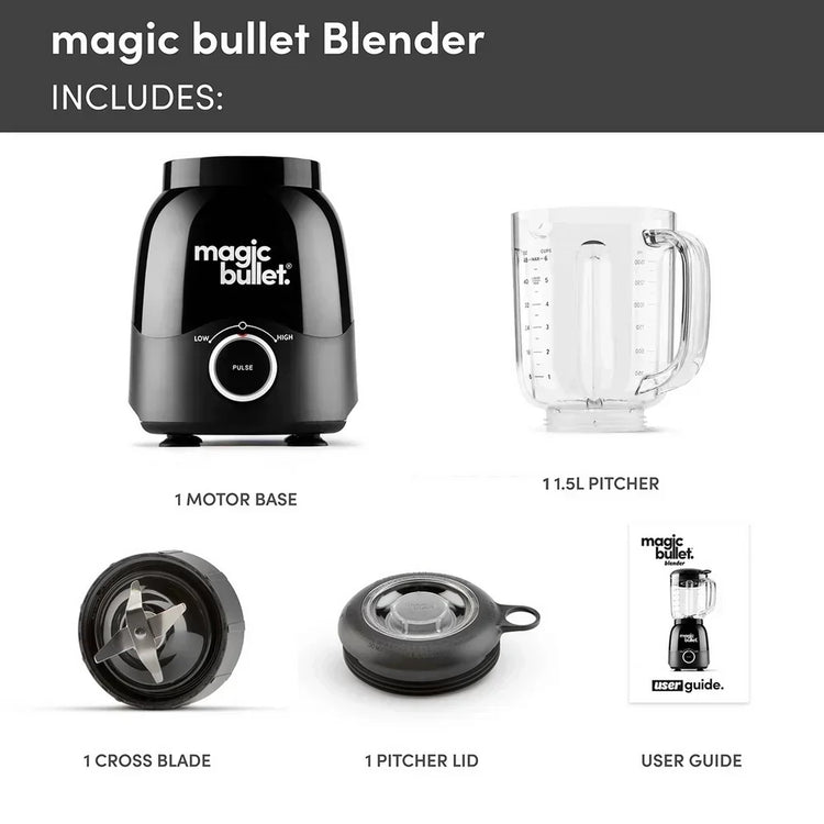 Nutribullet Magic Bullet 02643 Jug Blender 1.5L 600W Black