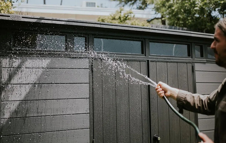 11x 7 Cortina Heavy Duty Plastic Pent Shed – Dark Grey
