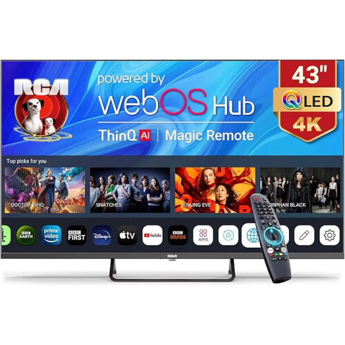RCA 43 Inch QLED 4K UHD webOS Smart TV