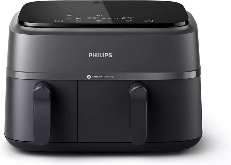 Philips Dual Basket Air Fryer (Na350/00) 9L  2-Drawer Design 1500w – Black
