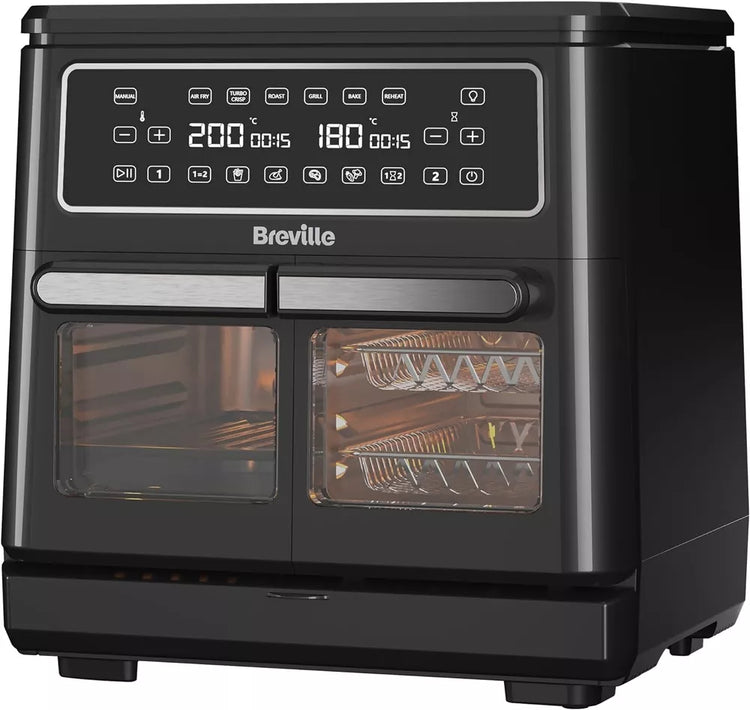 Breville Halo Flexi Digital Dual Air Fryer Oven 11L 2400W Black VDF130