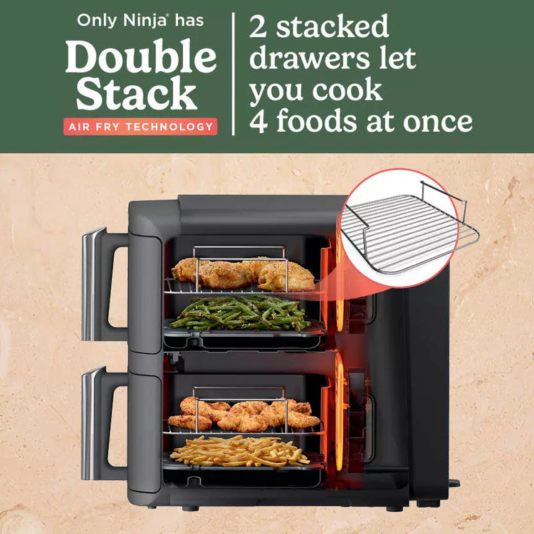 Ninja Double Stack XL Air Fryer [SL400UK] Dual Zone, 9.5L