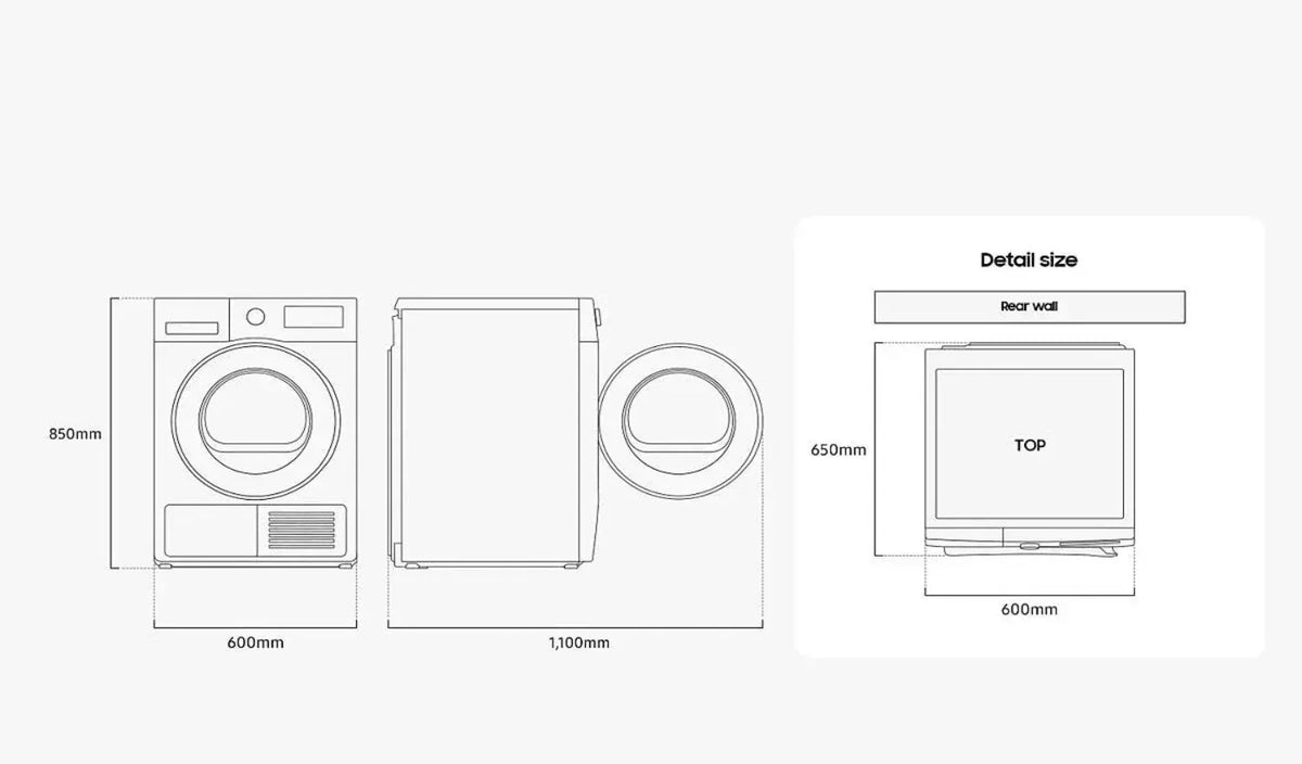 Samsung Series 5 DV90CGC0A0ABEU Tumble Dryer 9kg Black