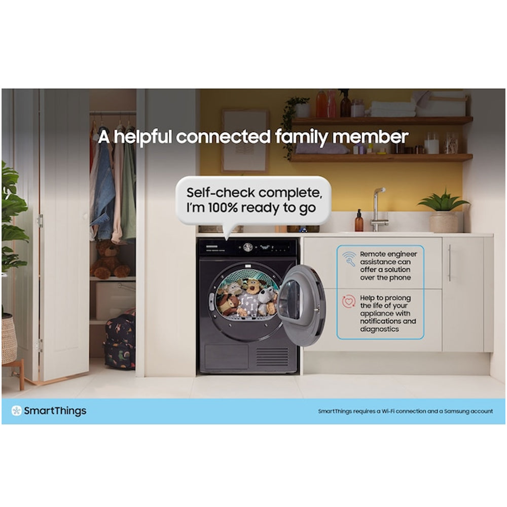 Samsung Series 9 DV90F09F4SU1 Heat Pump Tumble Dryer 9kg Dark Steel
